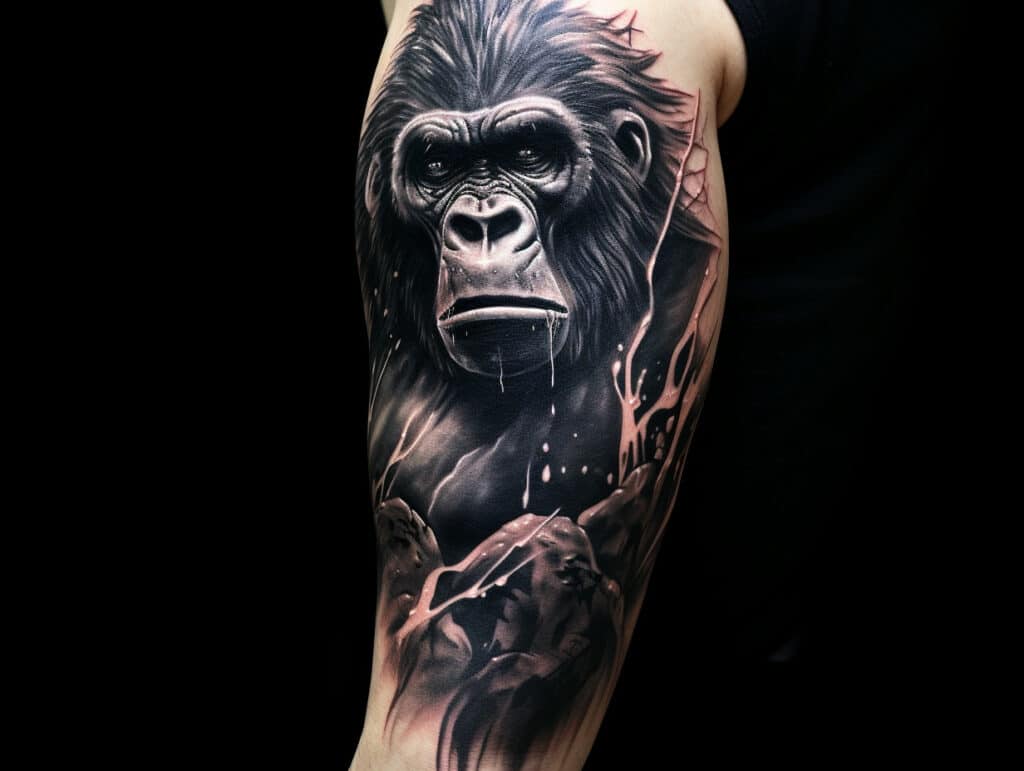 gorilla arm tattoo