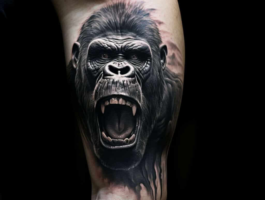 gorilla arm tattoo