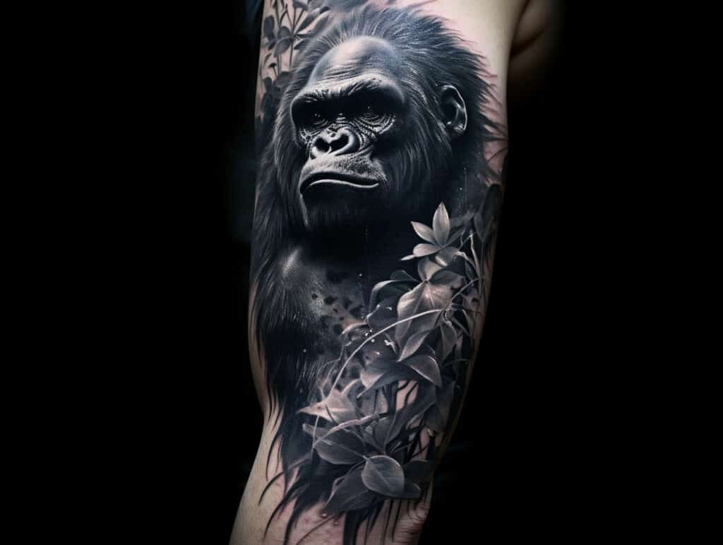 gorilla arm tattoo