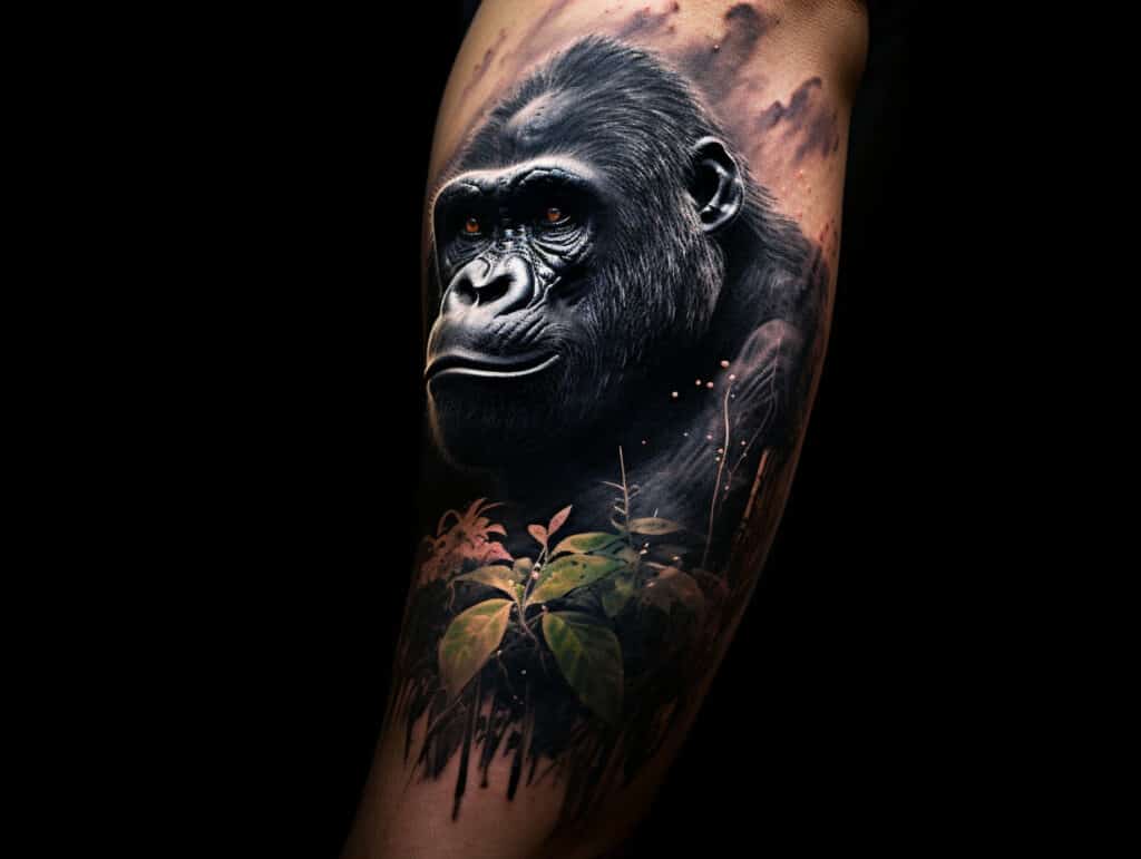 gorilla arm tattoo