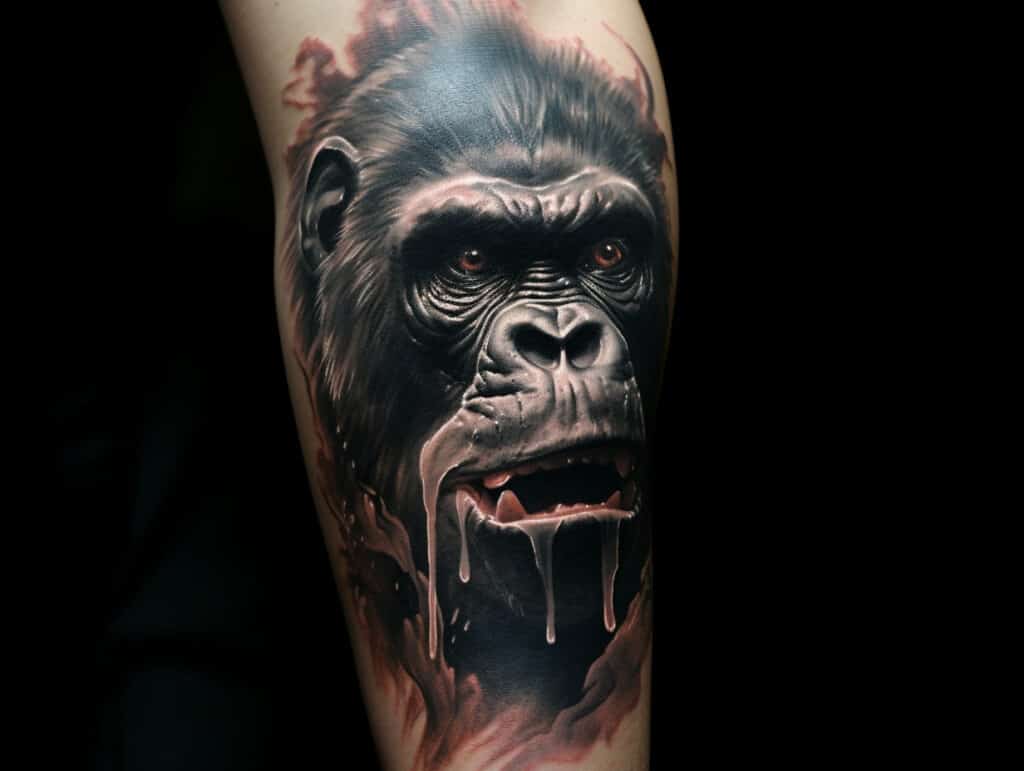 gorilla arm tattoo