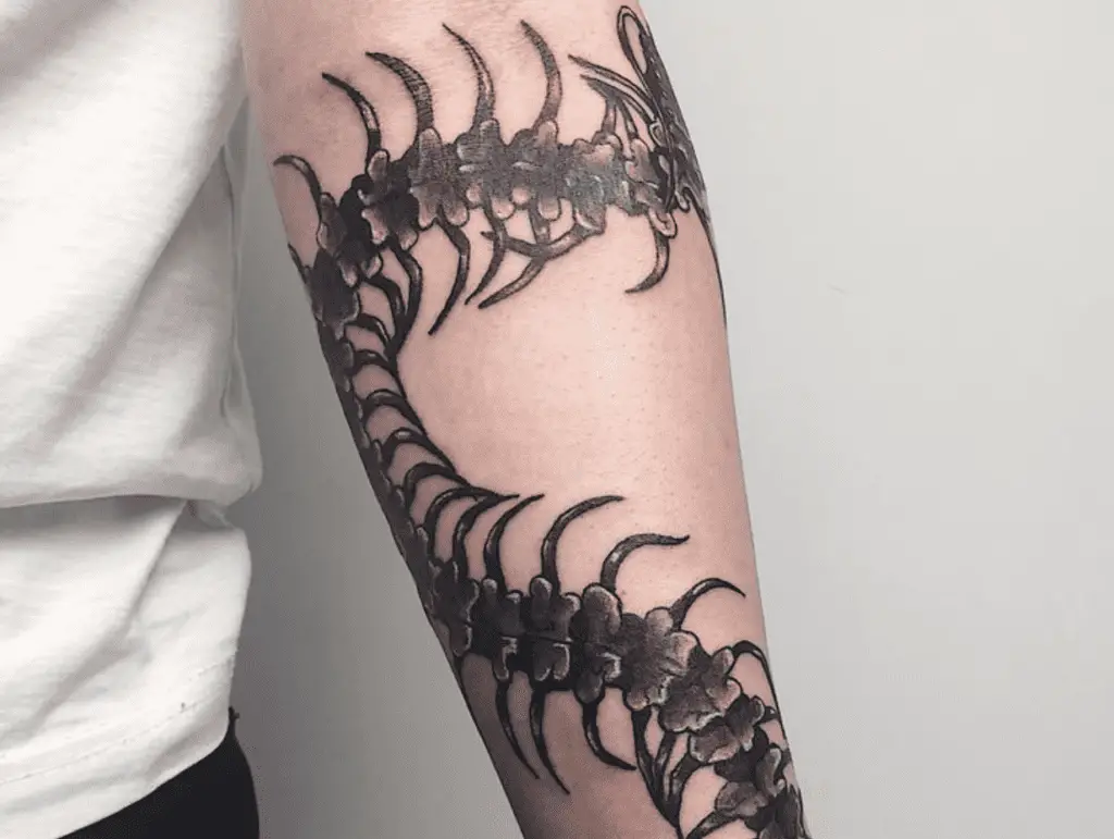 Centipede Tattoo Meaning on arm