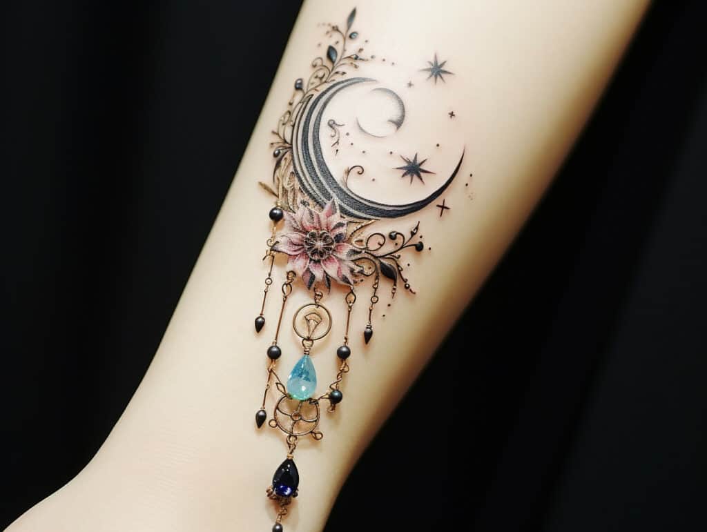 Moon Crystal Tattoo