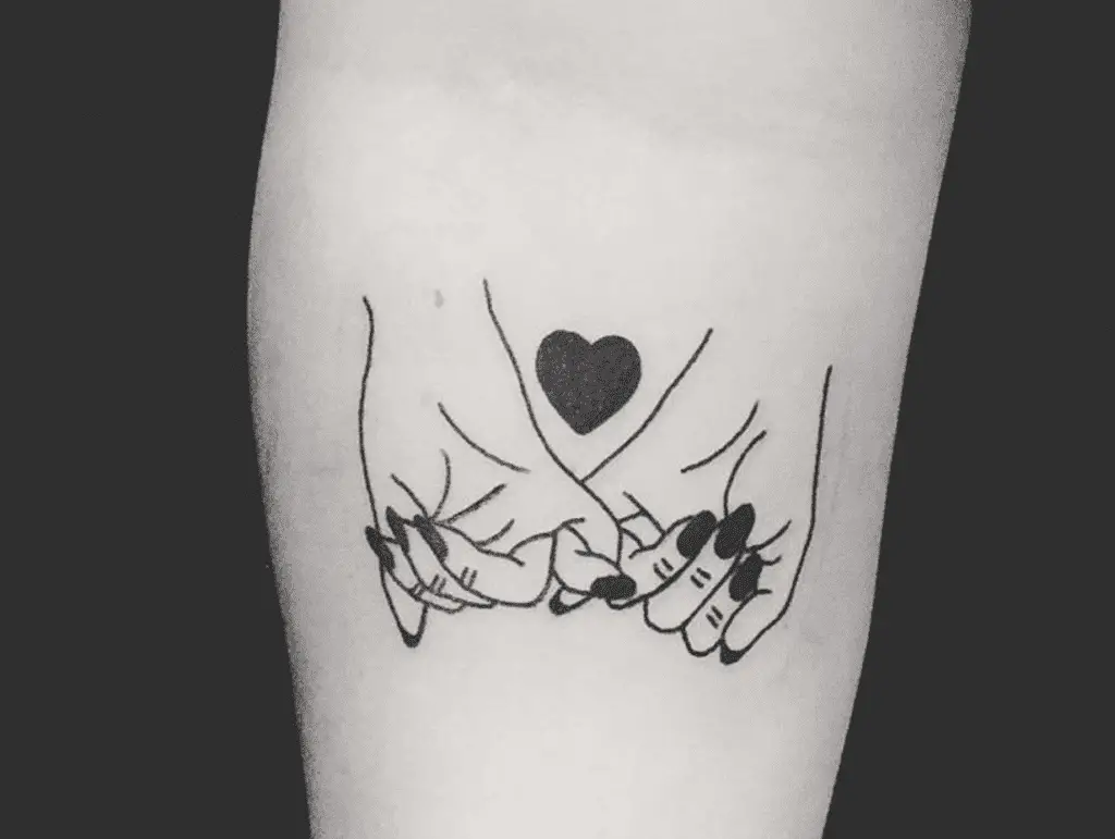 Heart Pinky Promise Tattoo
