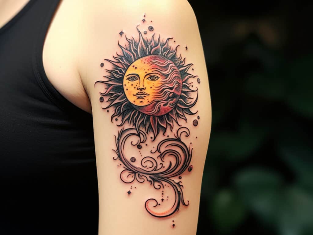 Sun And Moon Tattoo