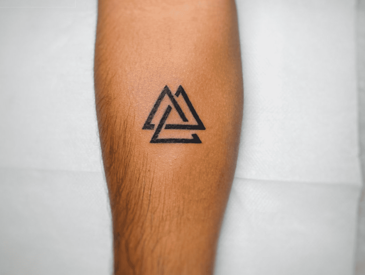 Three Triangle Tattoo Meaning & Symbolism (Christianity) Valknut Tattoo