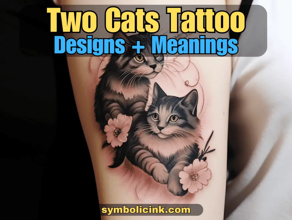 two cats tattoo