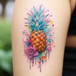 Watercolor Pineapple Tattoo: Discovering Designs + Ideas