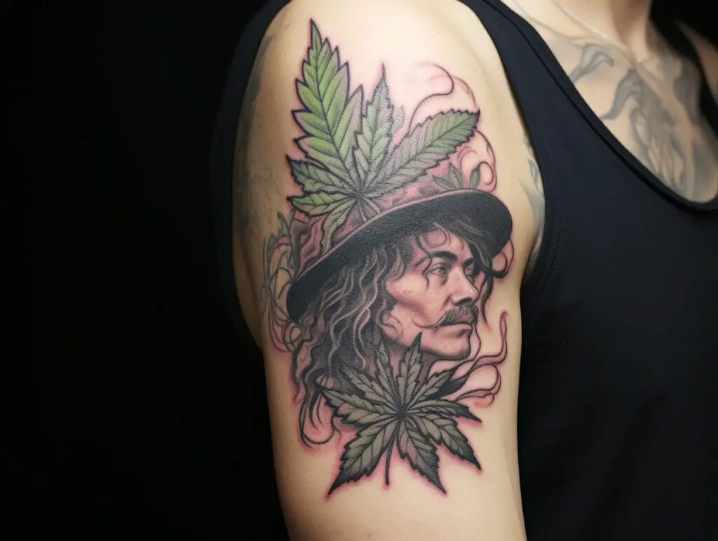 weed tattoo design