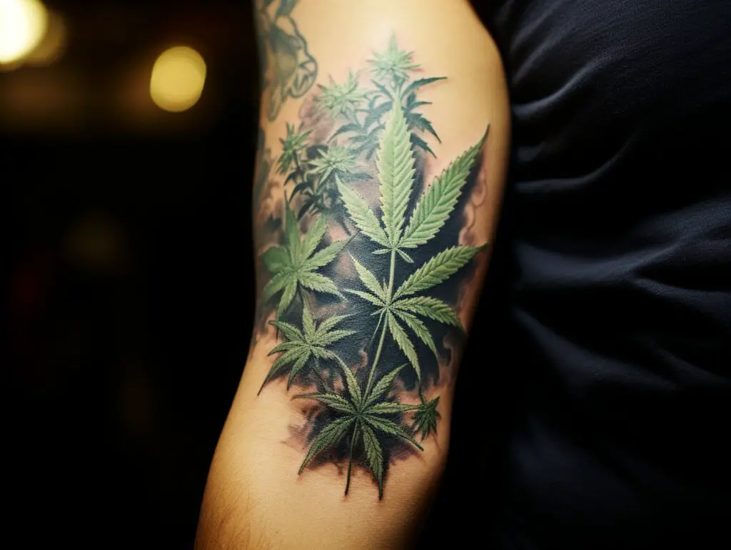 weed tattoo design