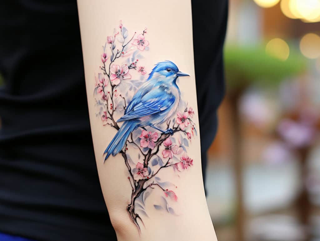 blue bird tattoo meaning