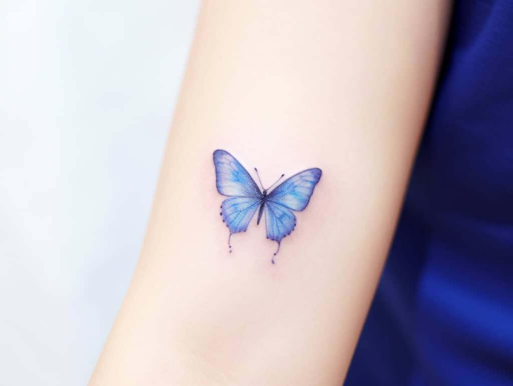 blue butterfly tattoo meaning