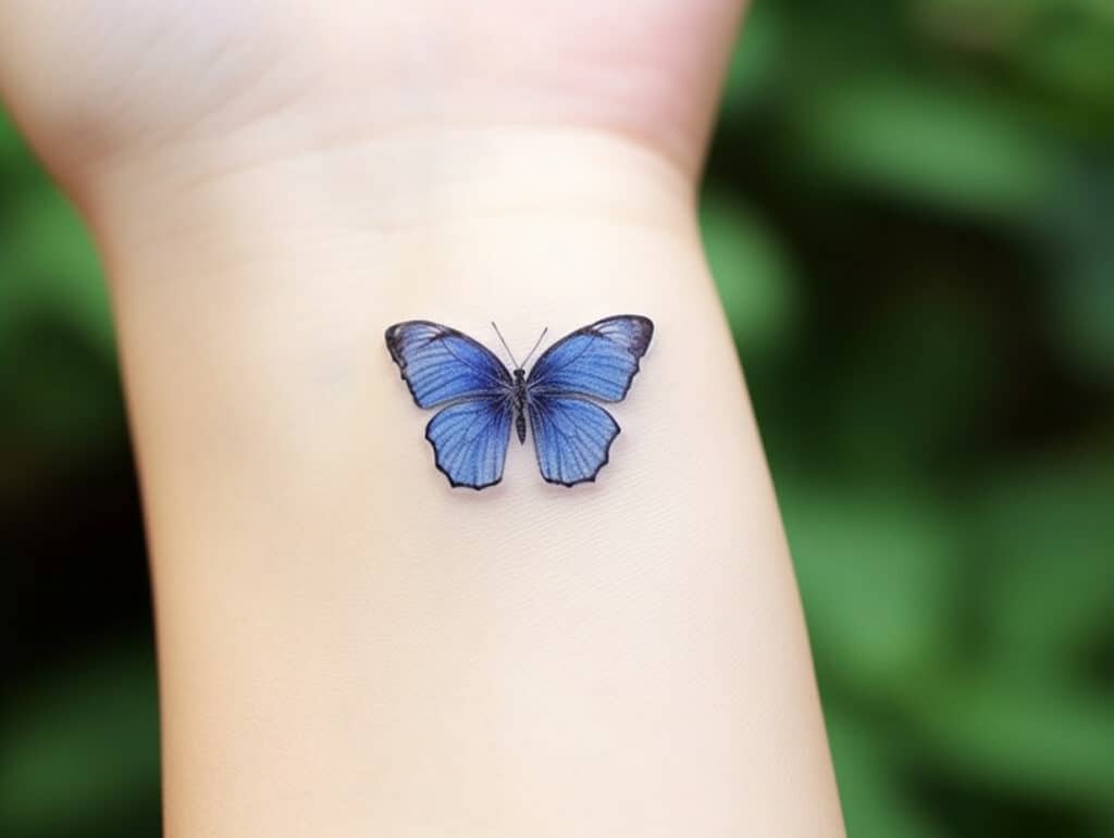 blue butterfly tattoo meaning