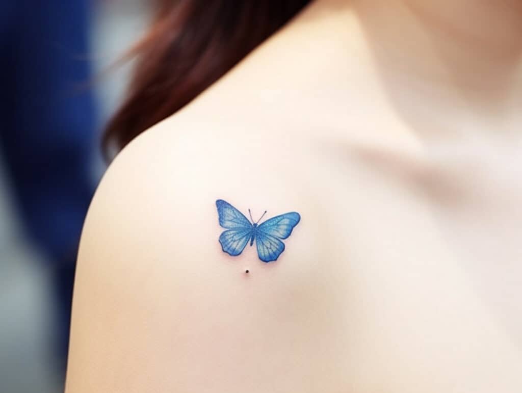 blue butterfly tattoo meaning