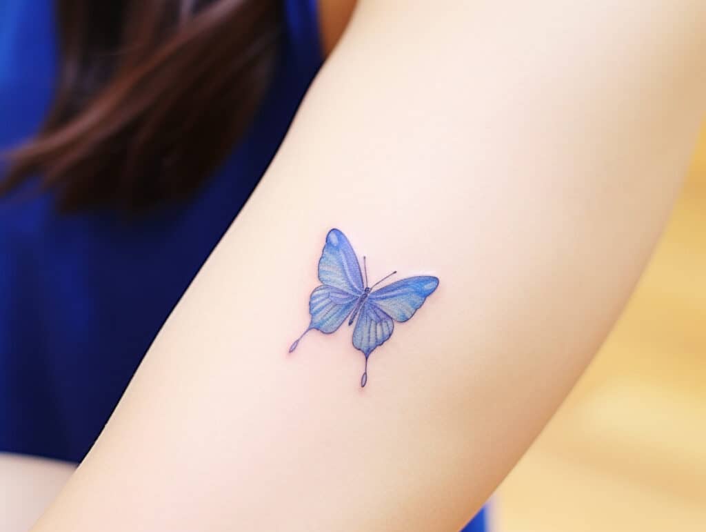 blue butterfly tattoo meaning