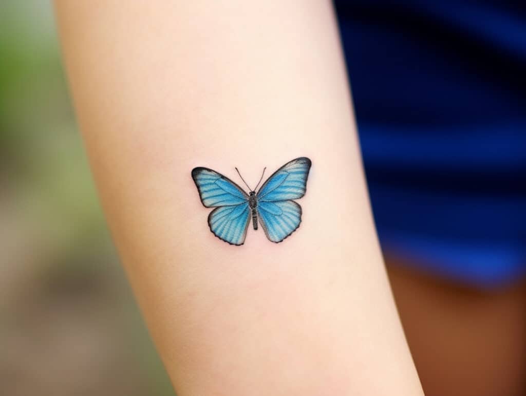 blue butterfly tattoo meaning