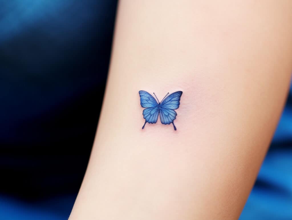 blue butterfly tattoo meaning