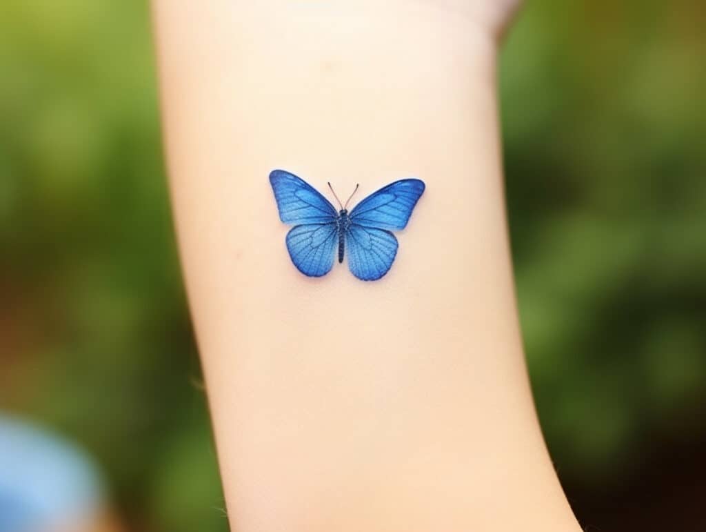 blue butterfly tattoo meaning