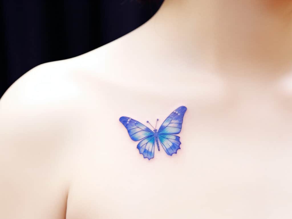 blue butterfly tattoo meaning