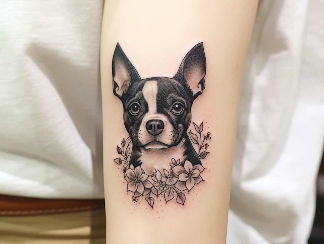 Small but Mighty: The Charm of Tiny Boston Terrier Tattoos + Designs