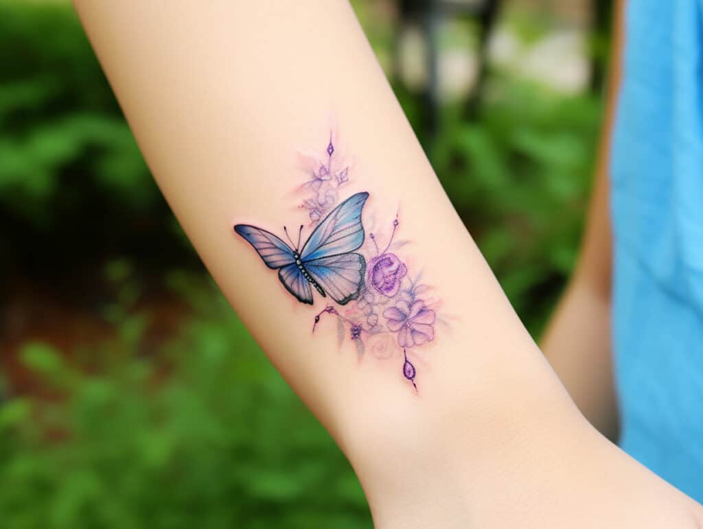 Purple Butterfly Tattoo  neartattoos