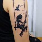 Girl on Swing Tattoo Meaning: Unveiling the Symbolism + Designs