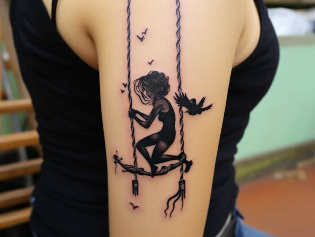 Girl on Swing Tattoo Meaning