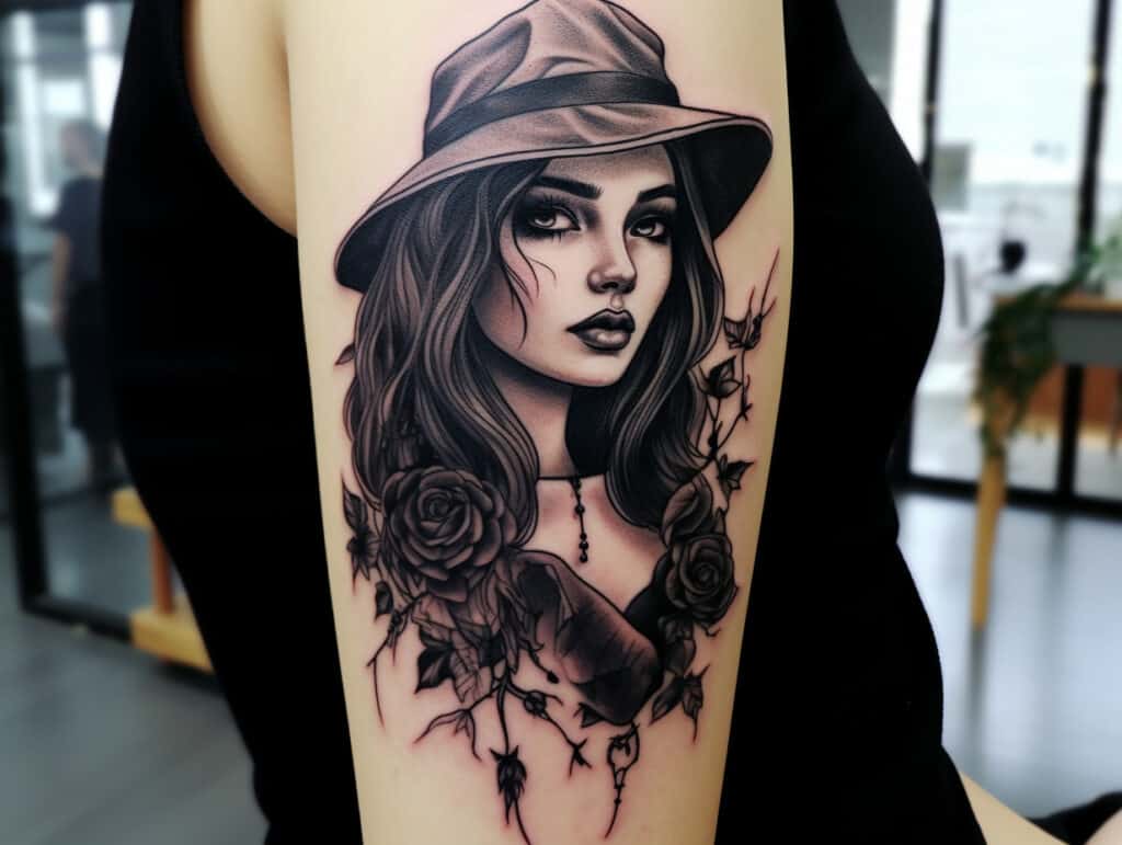 Gothic Witch Tattoo