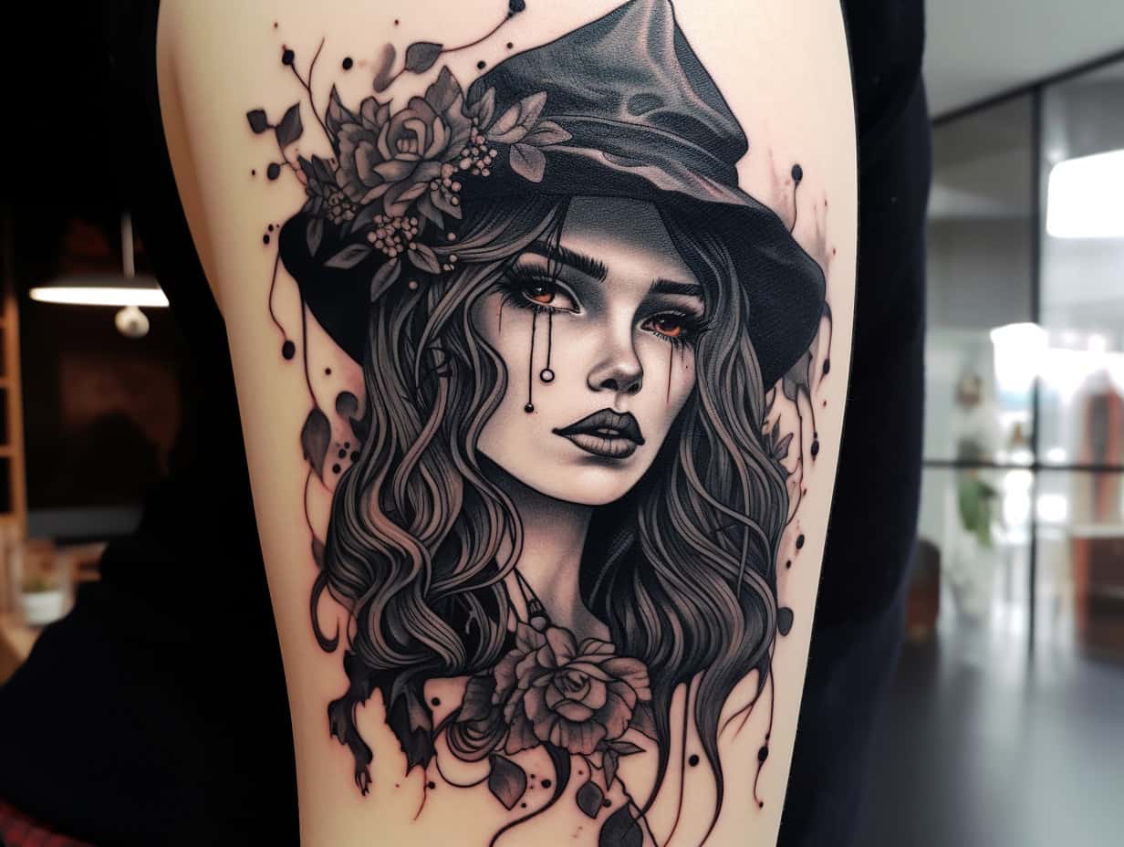 Dark Allure The Gothic Witch Tattoo Explored + Designs