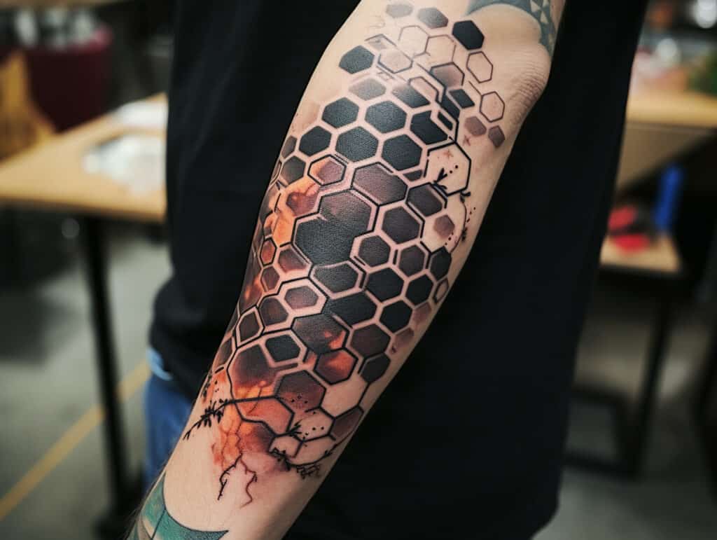 hexagon tattoo