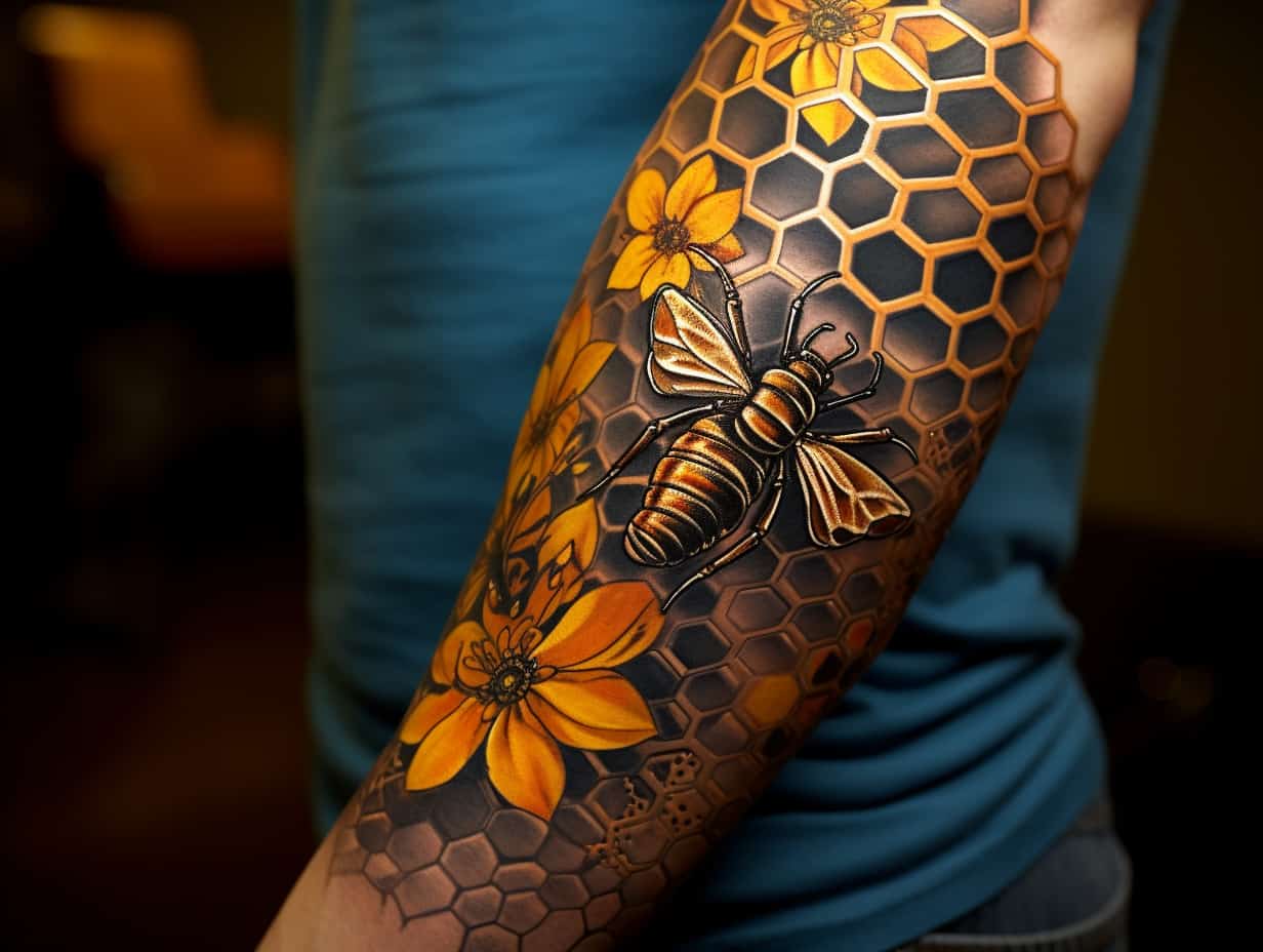 Honeycomb Tattoos: Designs + Ideas For Men and Women