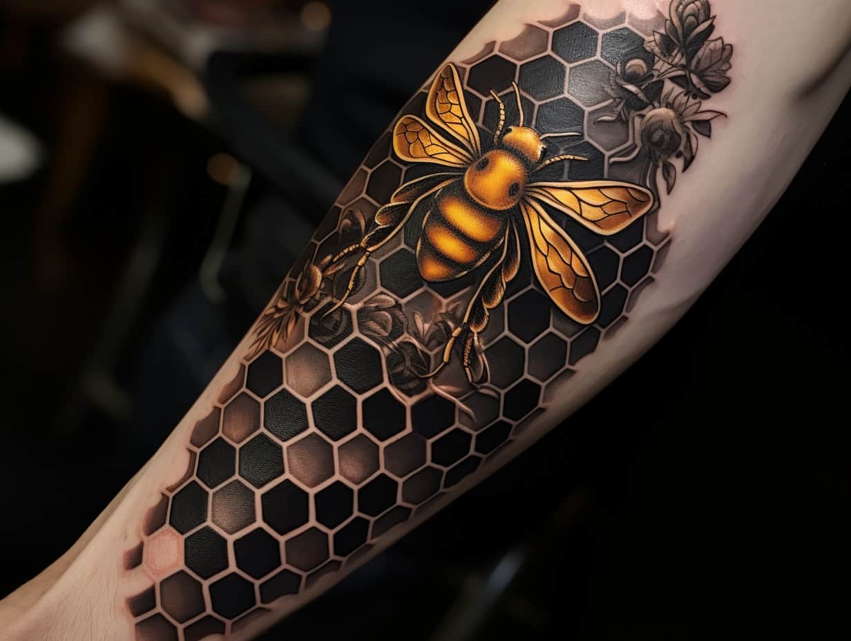 Honeycomb Tattoos: Designs + Ideas For Men and Women