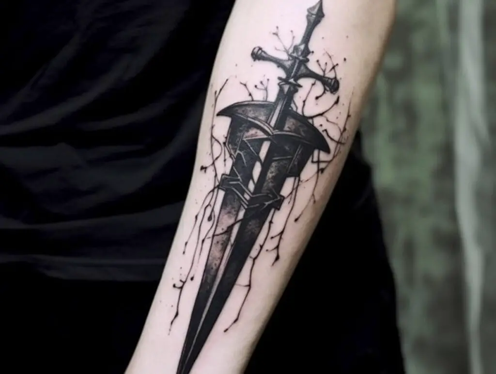 king arthur sword tattoo