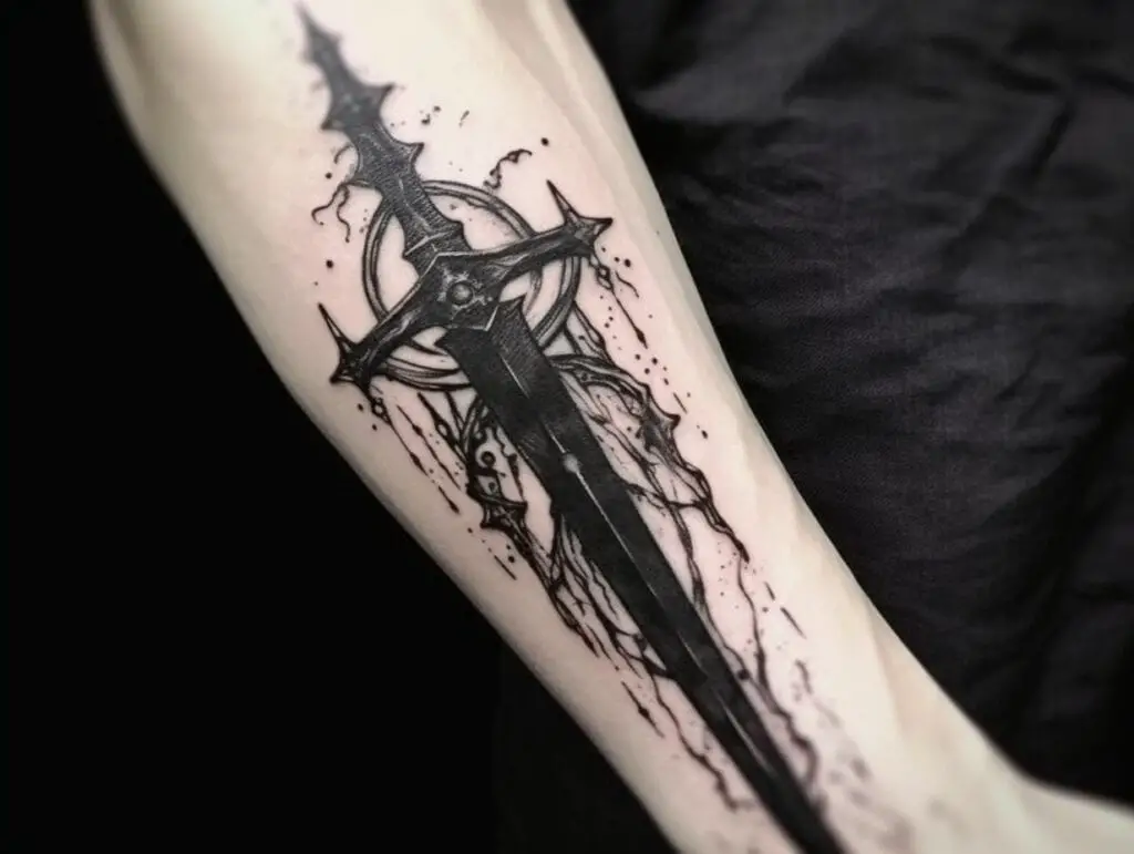 king arthur sword tattoo