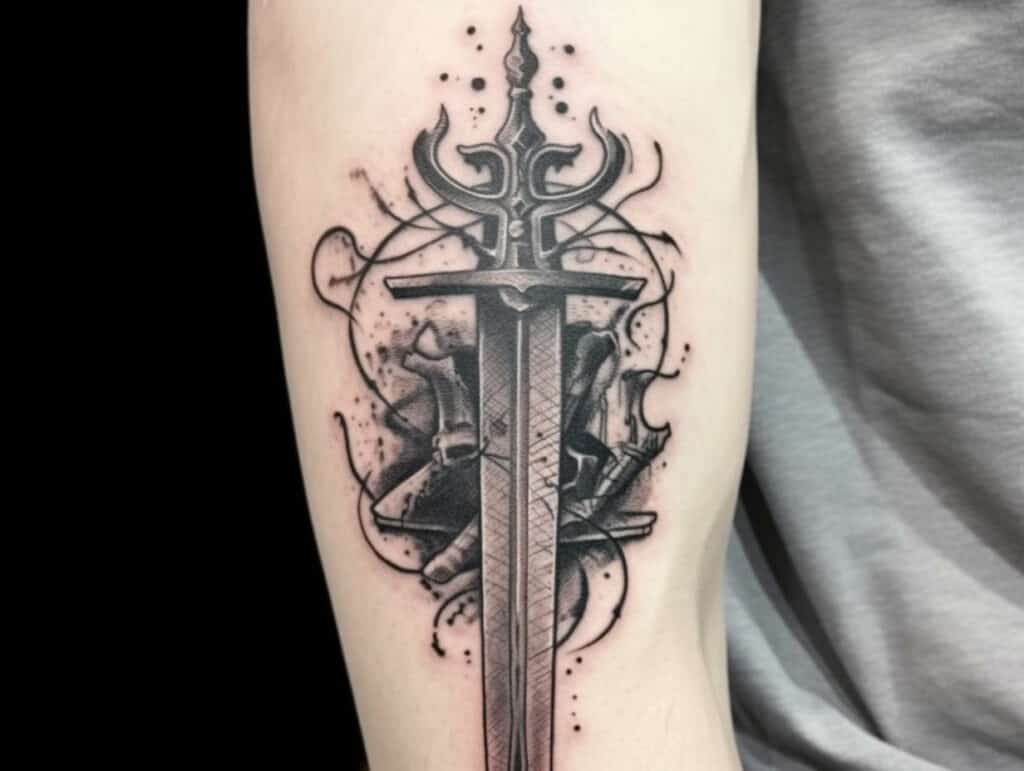 Excalibur sword tattoo