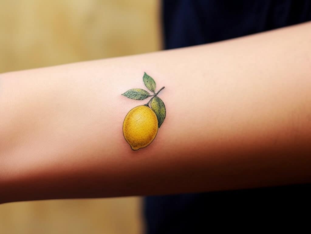 Small Lemon Tattoo