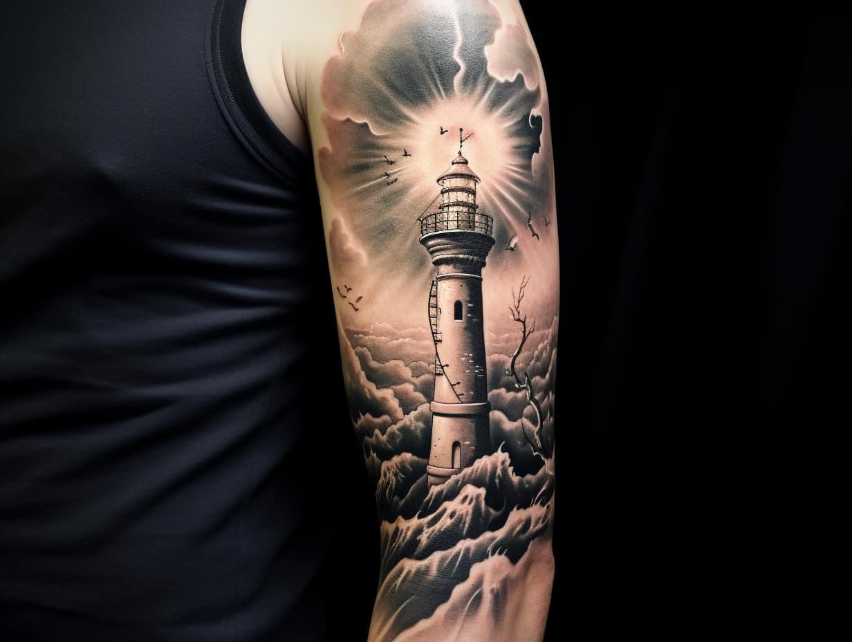 Shining Light: Unraveling the Meaning of Lighthouse Tattoos