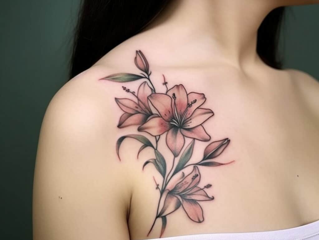 shoulder lily tattoo meaning