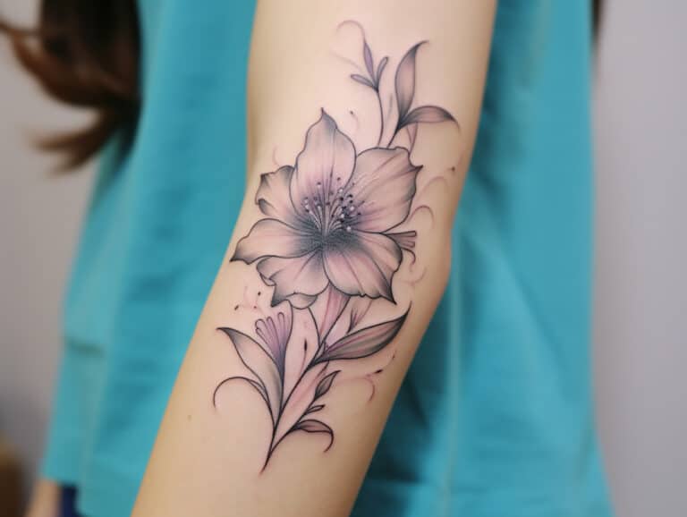 10. Lily Tattoo with Quote - wide 3