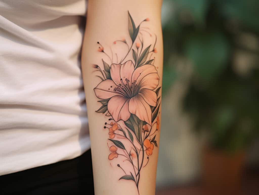 color lily tattoo meaning