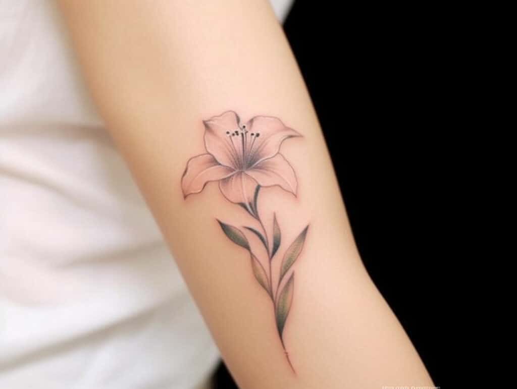 simple lily tattoo meaning