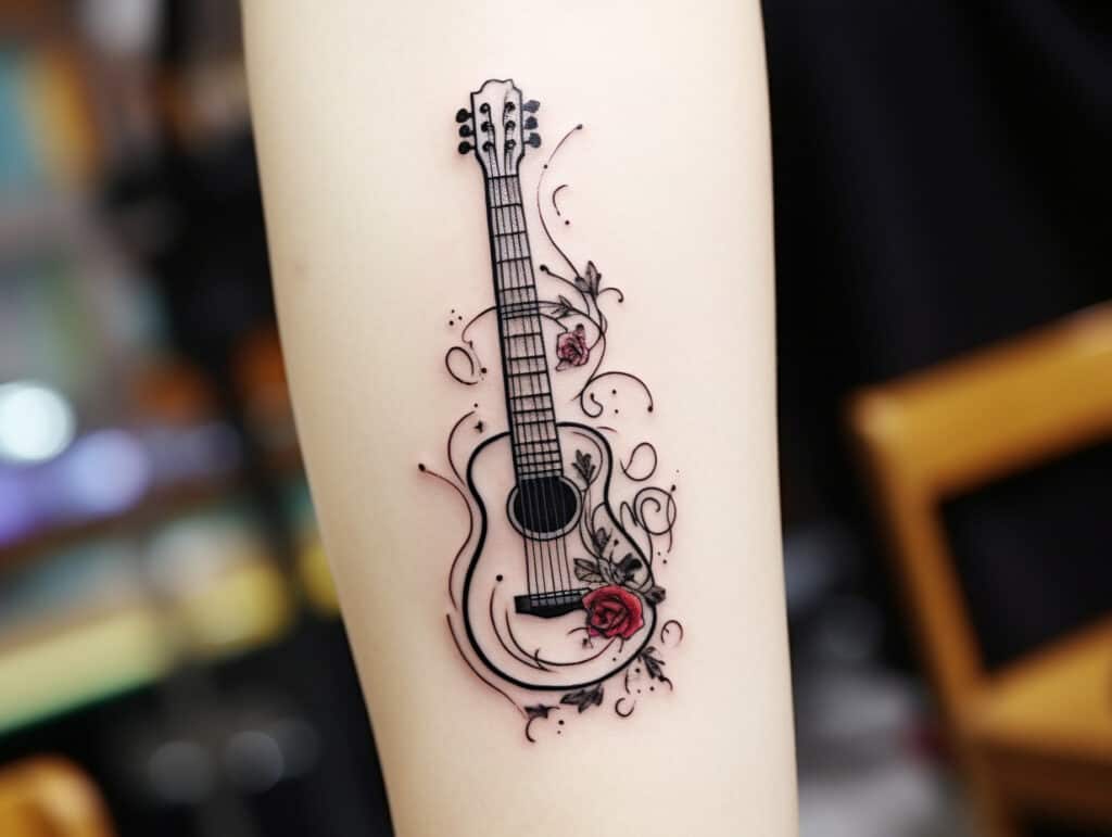 18 Amazing Meaningful Guitar Tattoo Designs + Ideas