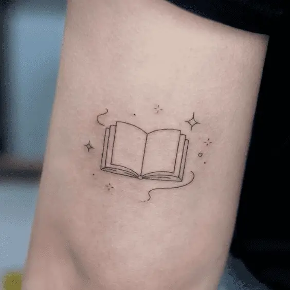 Minimalist Book Tattoo