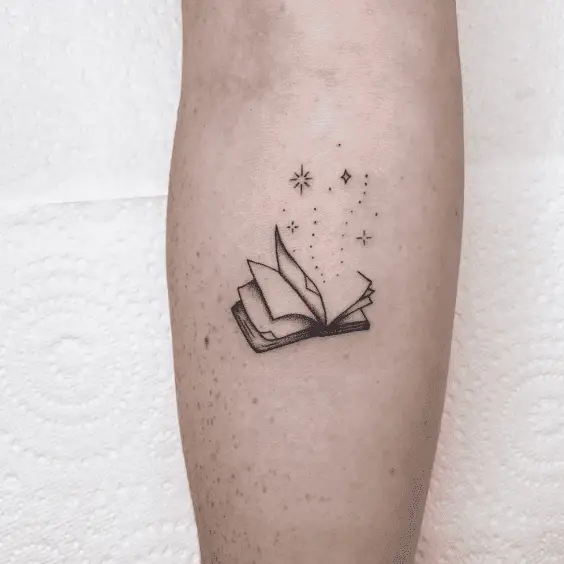 Minimalist Book Tattoo
