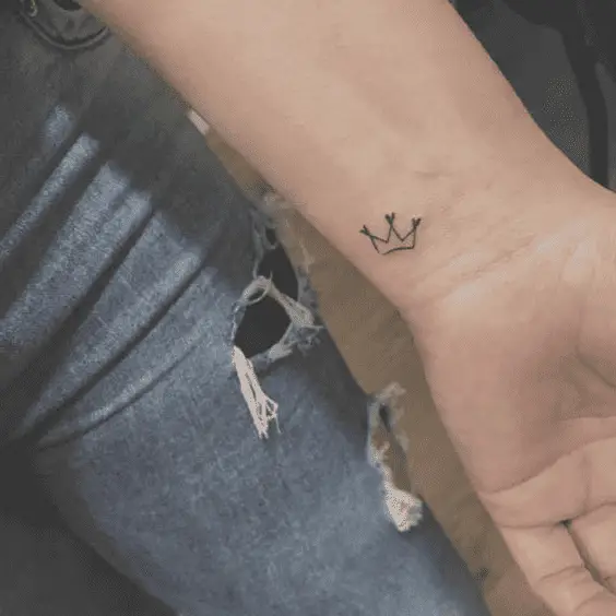 Minimalist Crown Tattoo