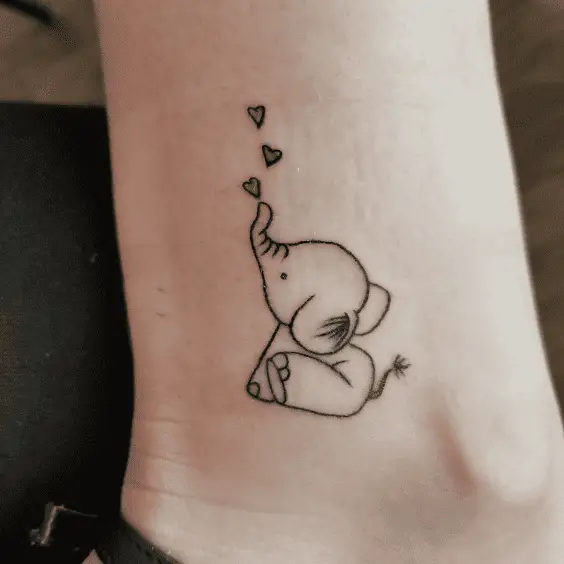 Minimalist Elephant Tattoo