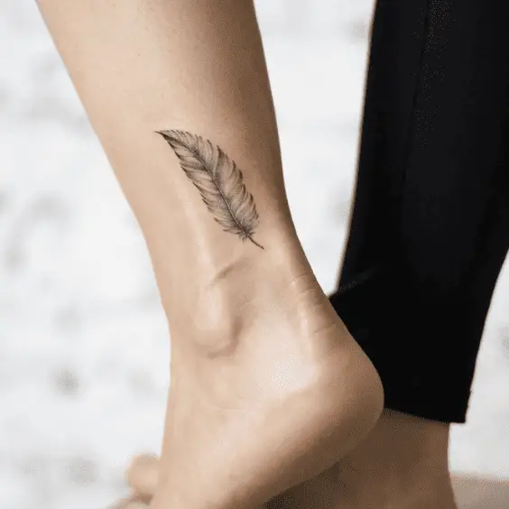Minimalist Feather Tattoo