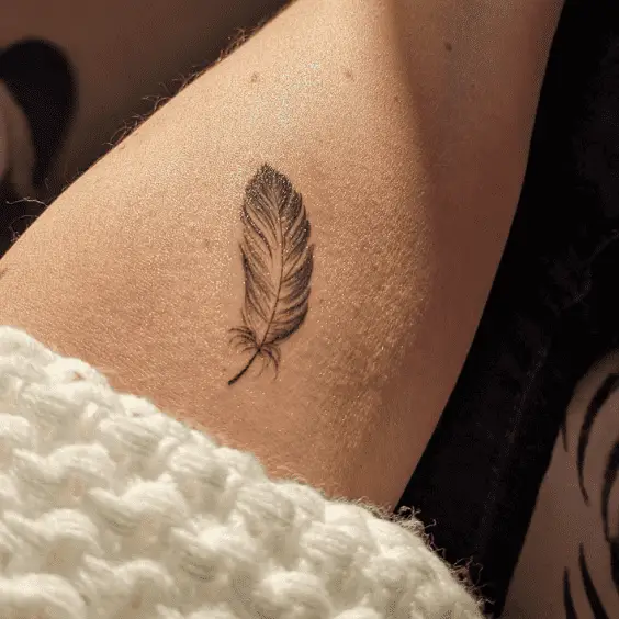Minimalist Feather Tattoo