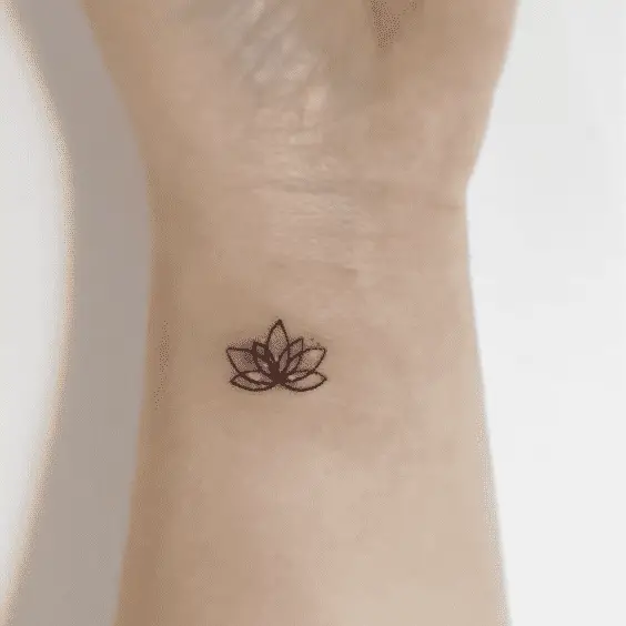 Minimalist lotus flower Tattoo