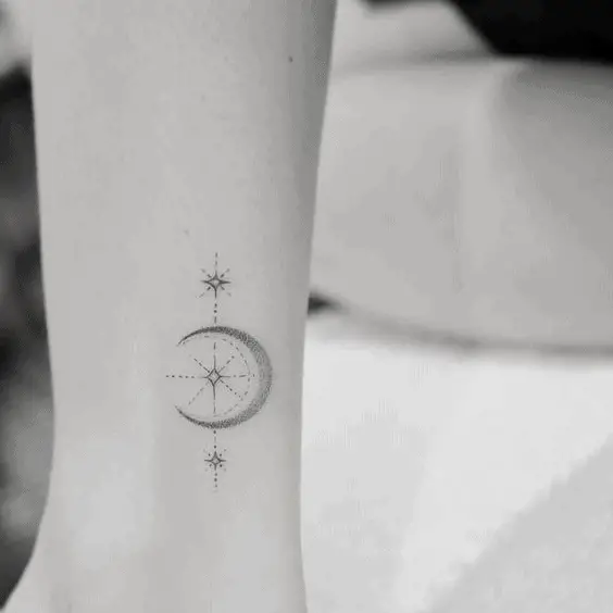 Minimalist Moon Tattoo